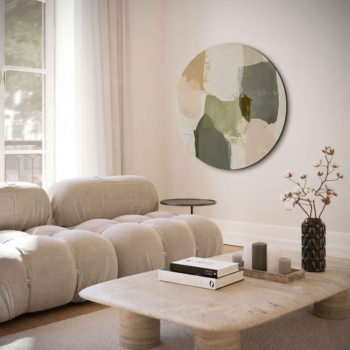Abstracte vormen – moderne abstracte muurcirkel voor aan de muur