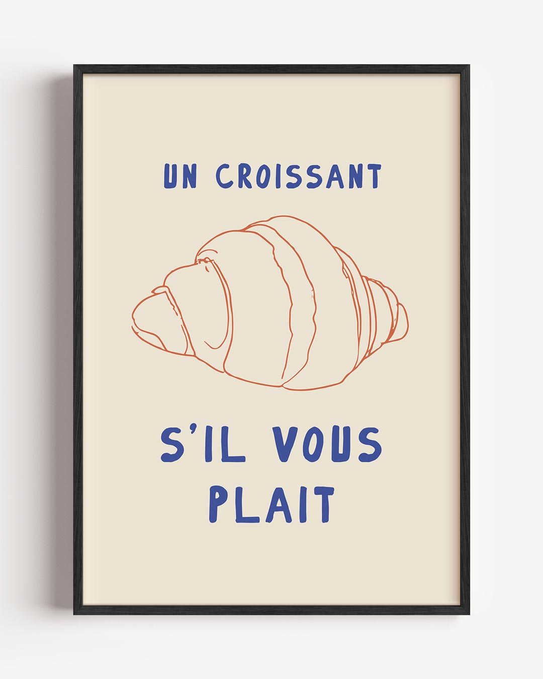 Franse Croissant – keuken portret poster als wanddecoratie