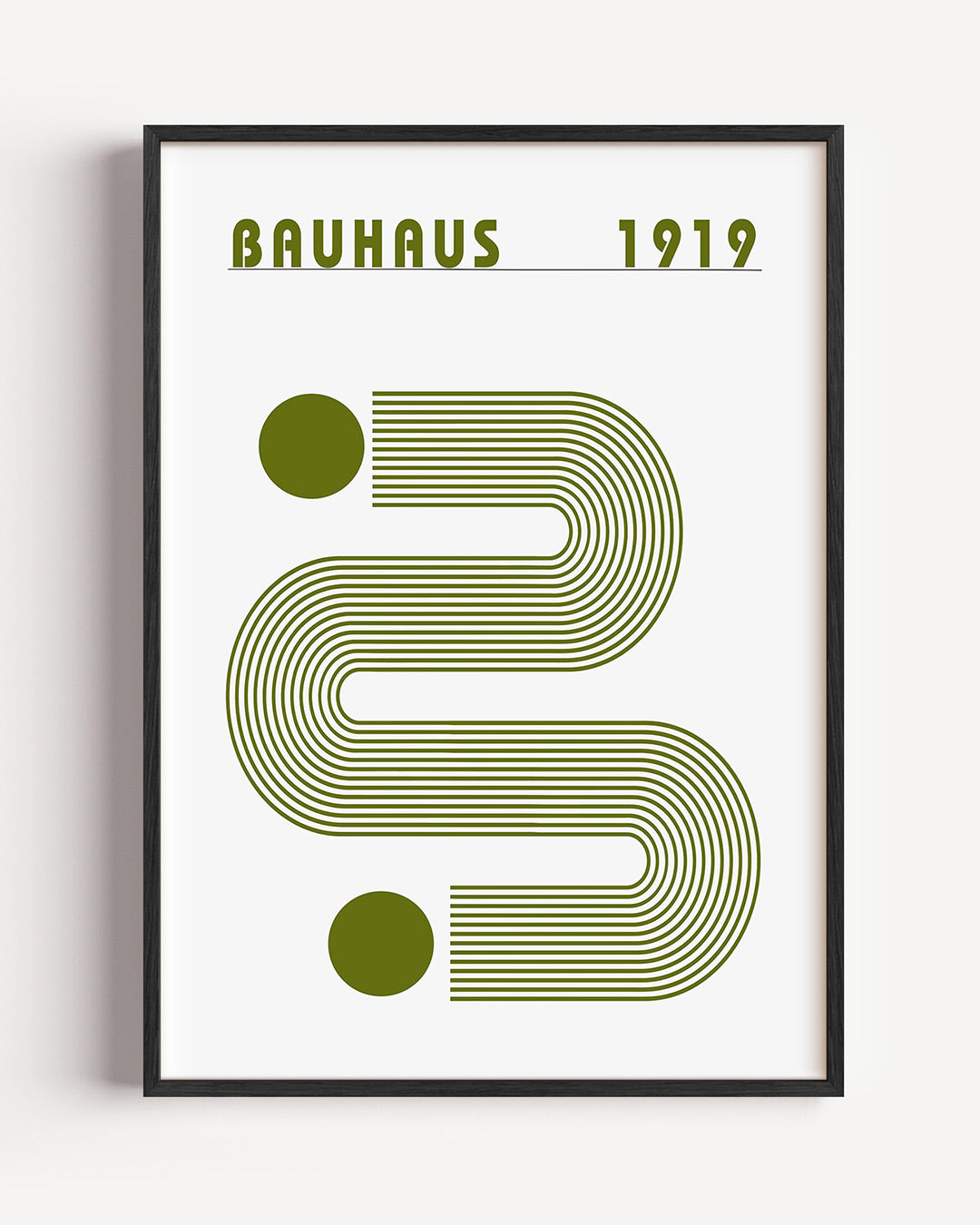 Lijnen en vormen – staande Bauhaus poster als wanddecoratie