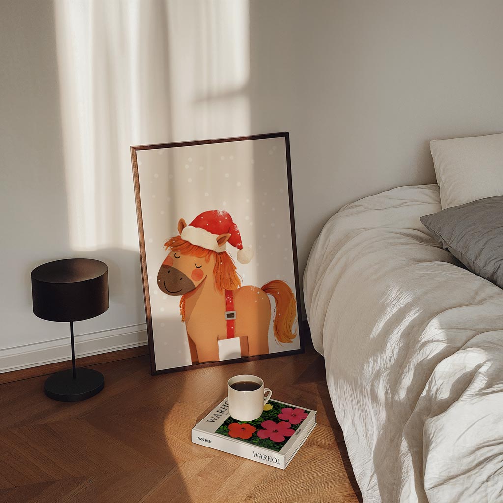 Kerst Pony – kinderposter in staand formaat