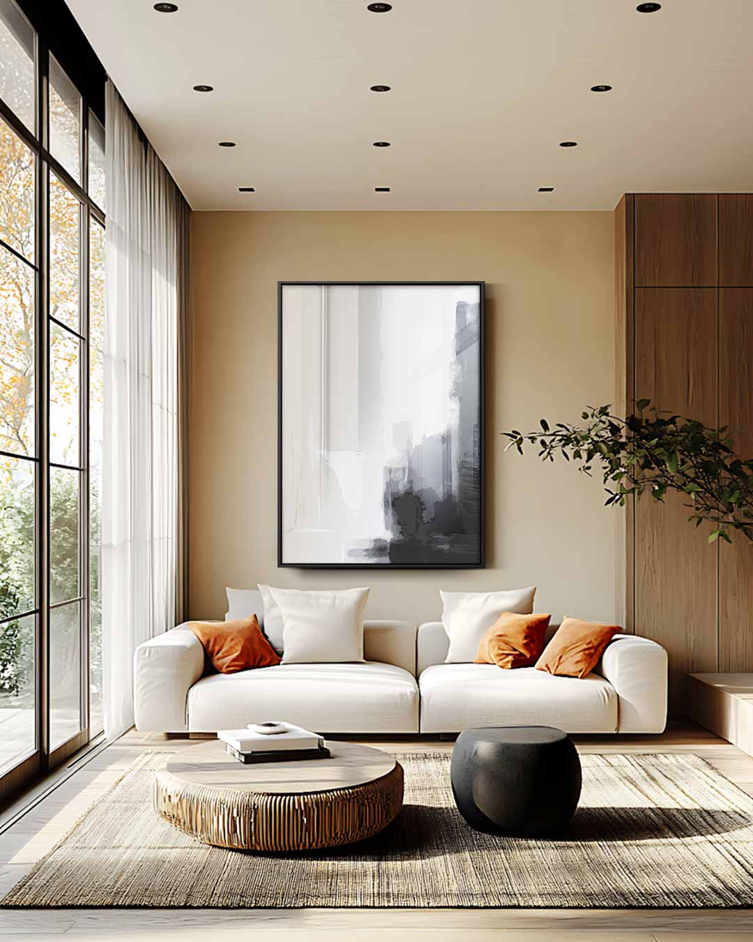 Stil Leven in Abstractie – staande wandkunst voor woonkamer of interieur