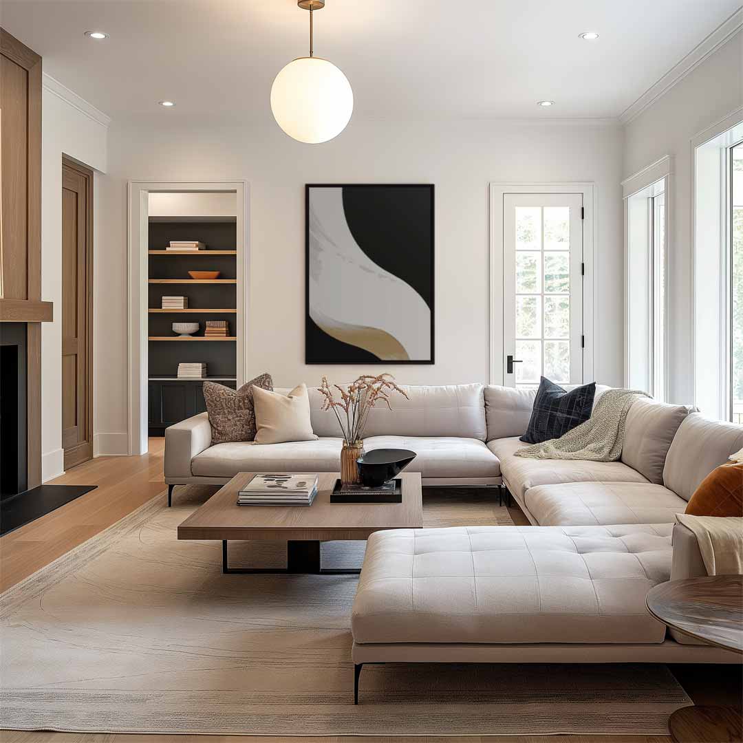 Stroming van Stilte – staand kunstwerk voor modern interieur