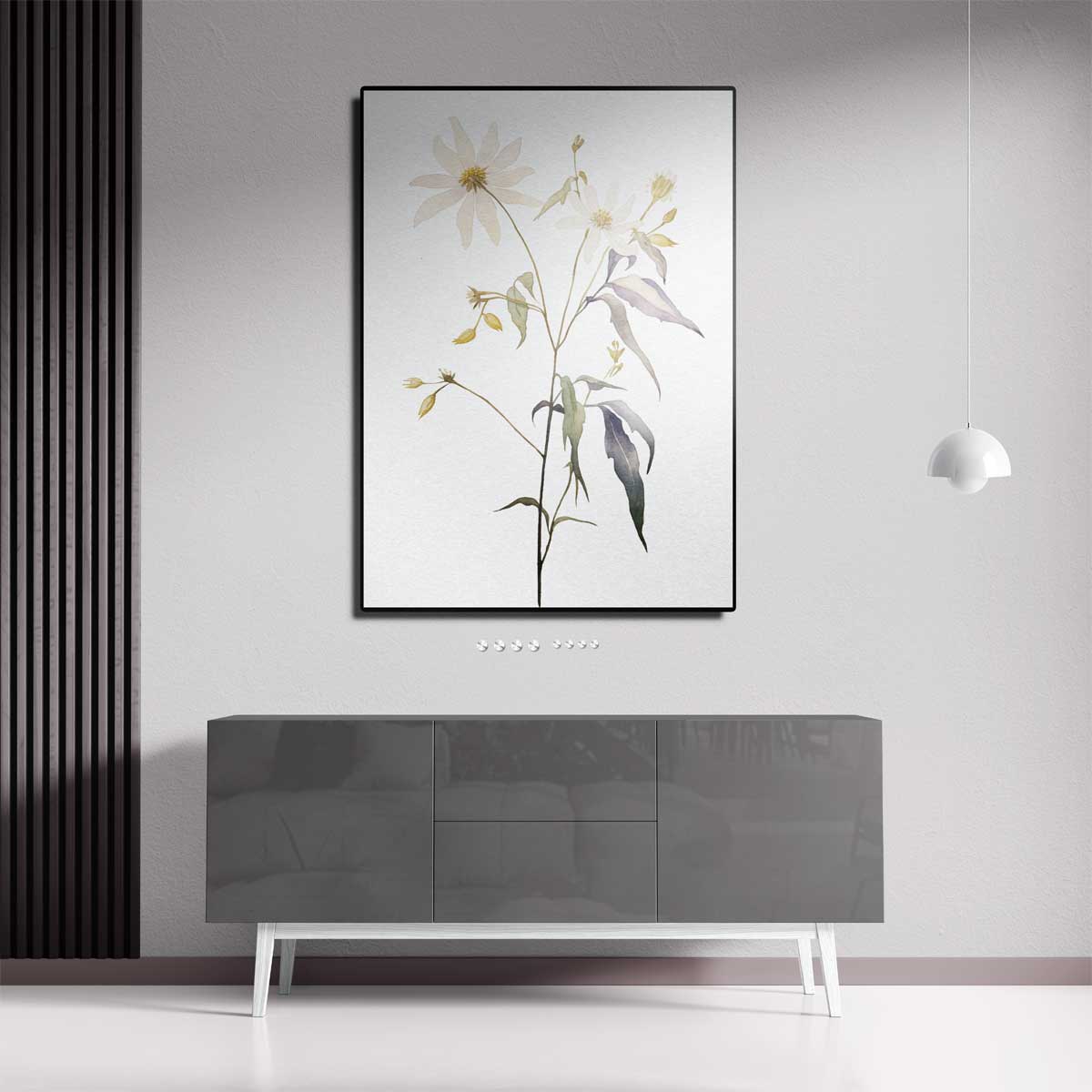 Zachte Bloemenpracht in Waterverf – dibond kunstwerk als wanddecoratie
