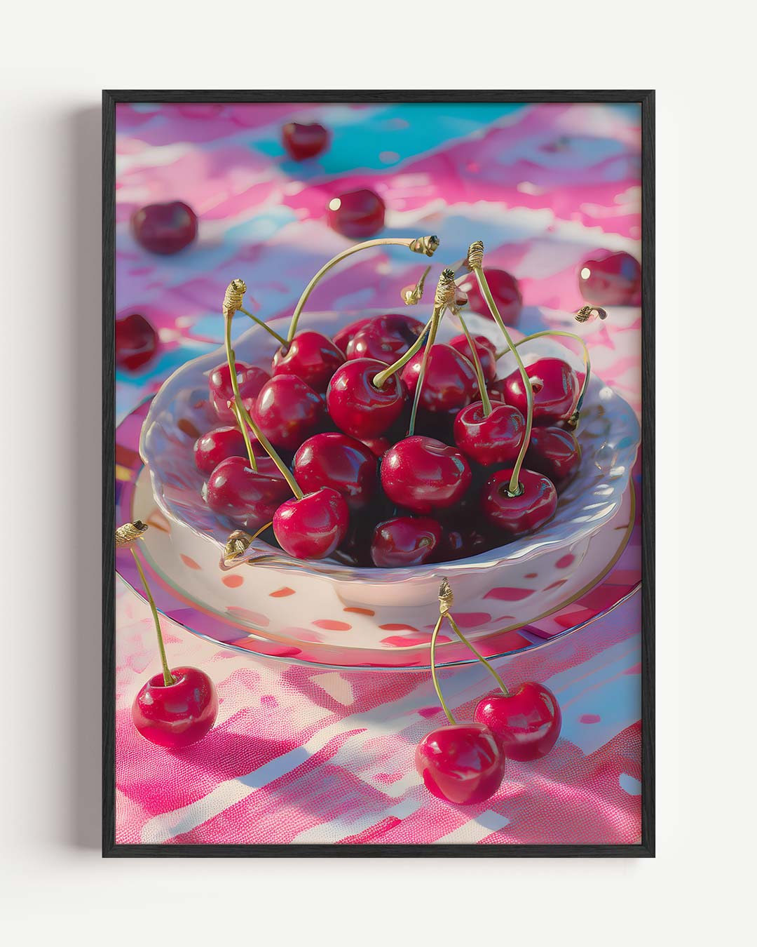 Kersenfeestje – keuken portret poster als wanddecoratie
