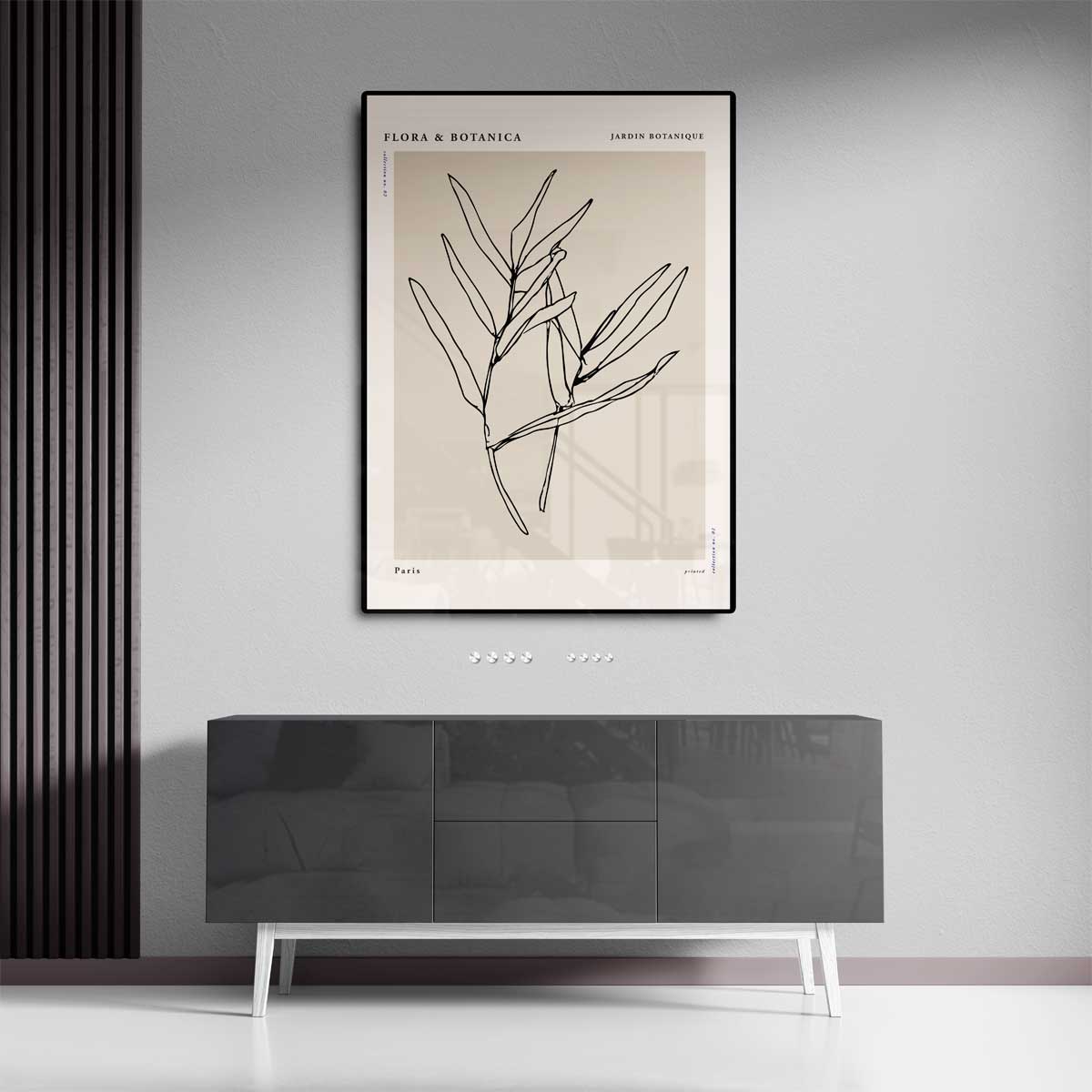 Botanische Schetswandeling – dibond kunstwerk als wanddecoratie