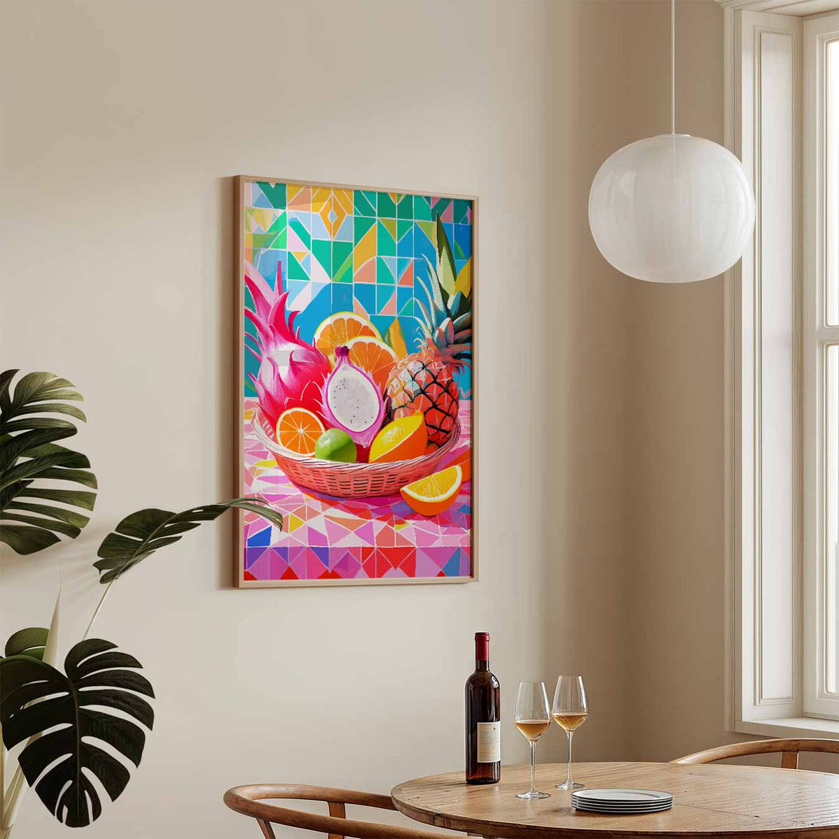 Tropische Fruitmand – keukenposter in staand formaat
