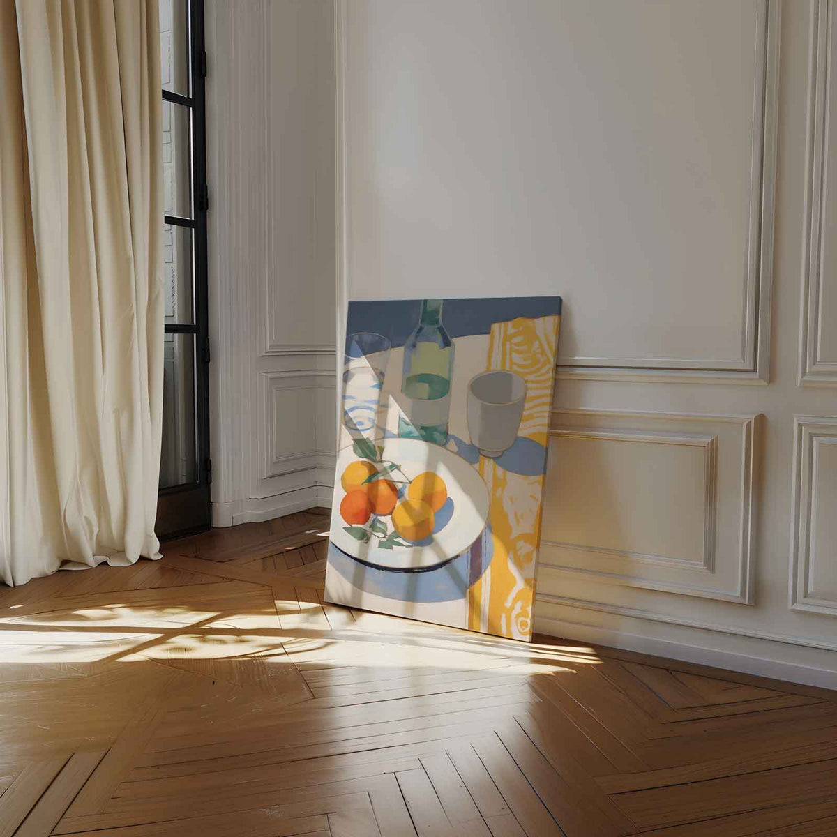 Mediterraanse Stilleven in Zonlicht – portret kunstwerk als wanddecoratie, afbeelding 14