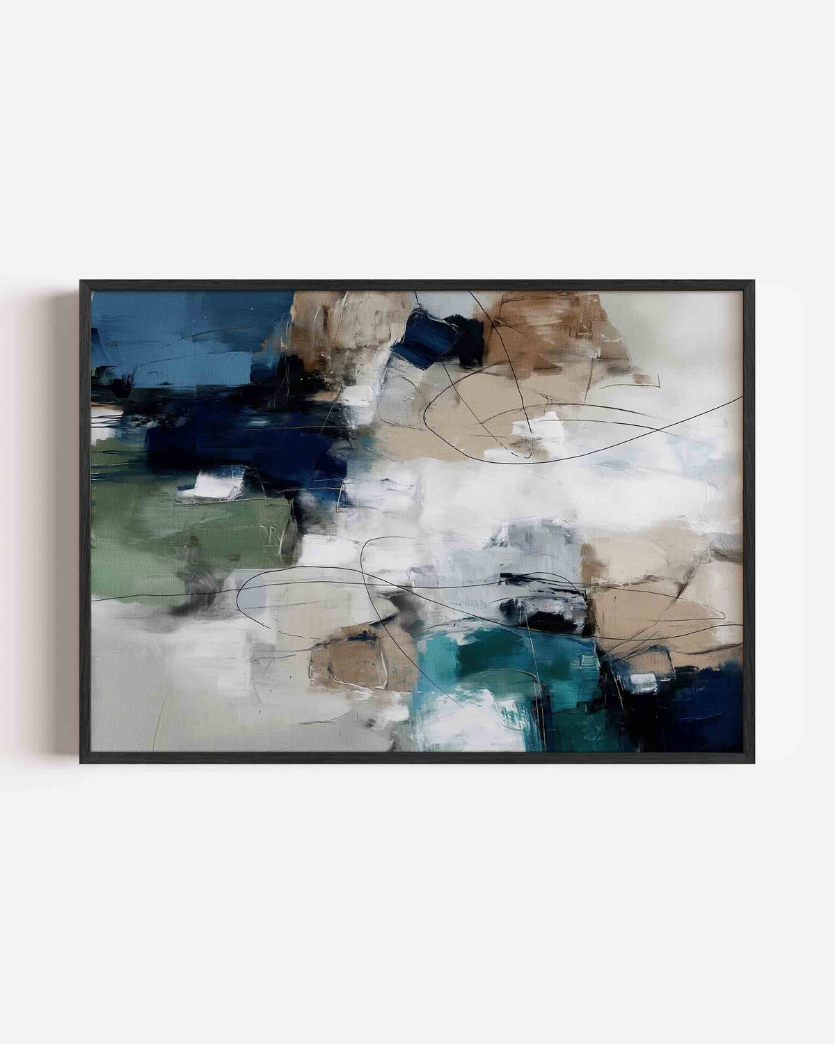 Abstracte vormen – abstracte landscape poster als wanddecoratie