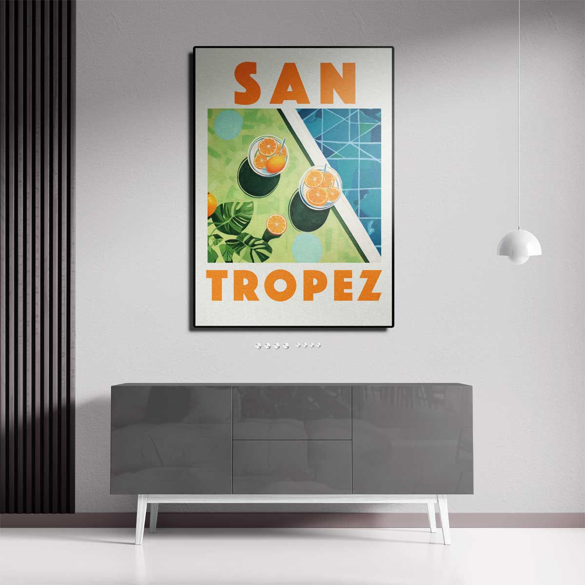 Zonnige St. Tropez Droom – staand kunstwerk voor modern interieur