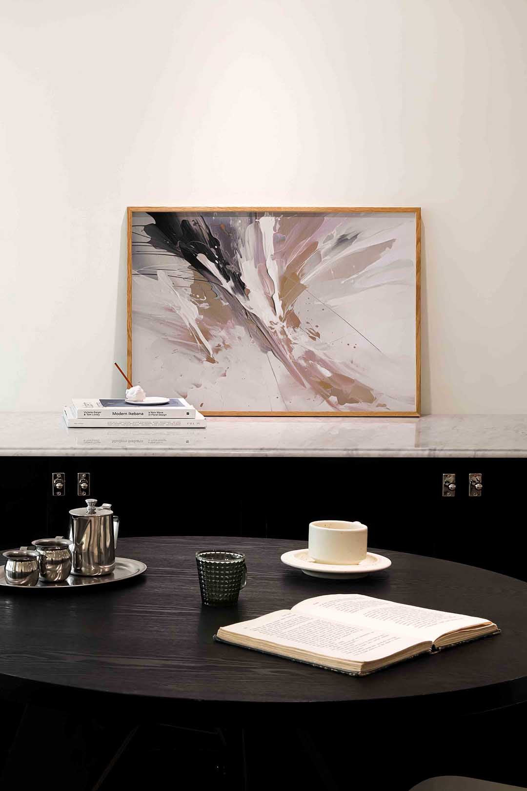 Abstracte vormen – abstracte poster in liggend formaat