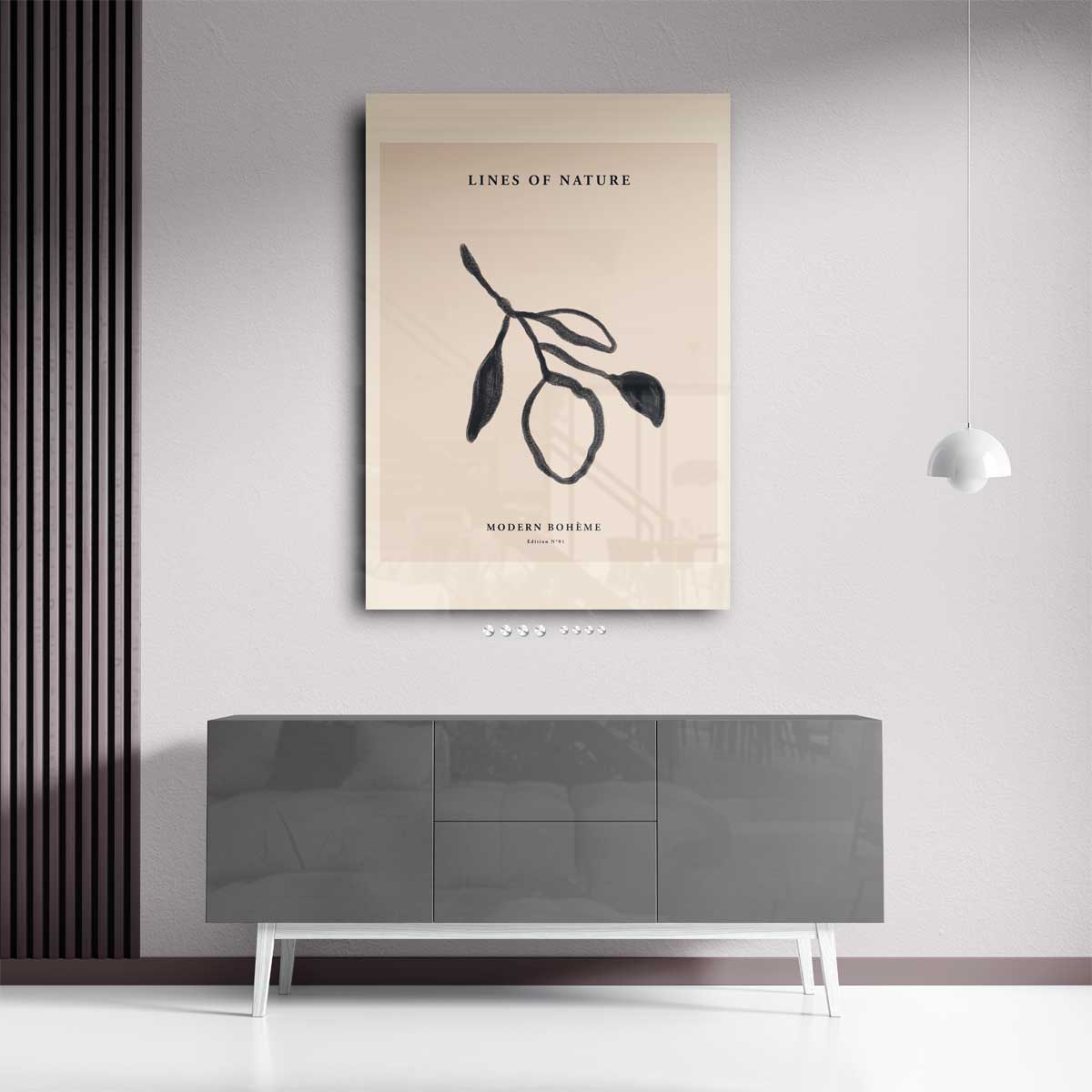 Lijnen van de Natuur – staand kunstwerk voor modern interieur