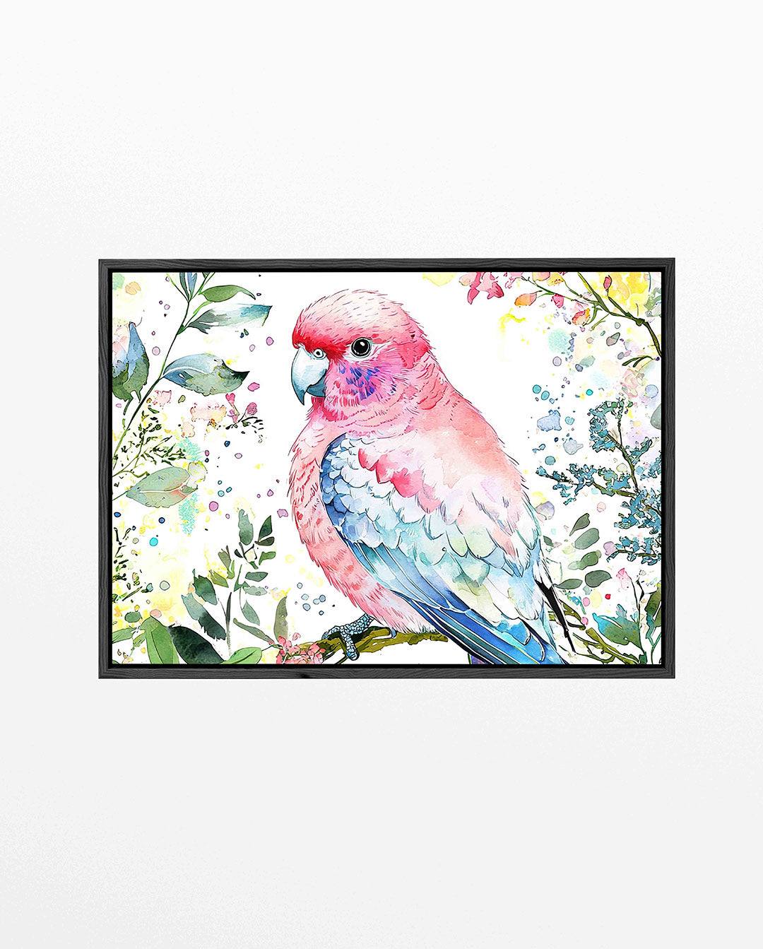 Vrolijke vogel illustratie – Dieren kunstwerk – liggend dieren kunstwerk