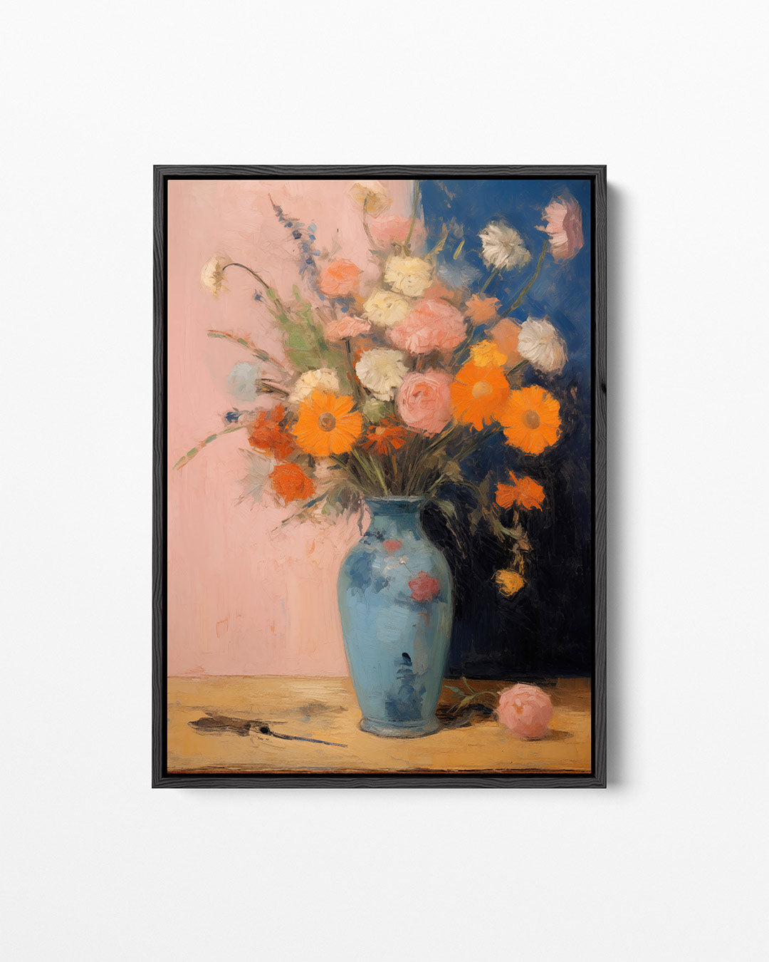 Bloemen in vaas – staand wanddecoratie kunstwerk