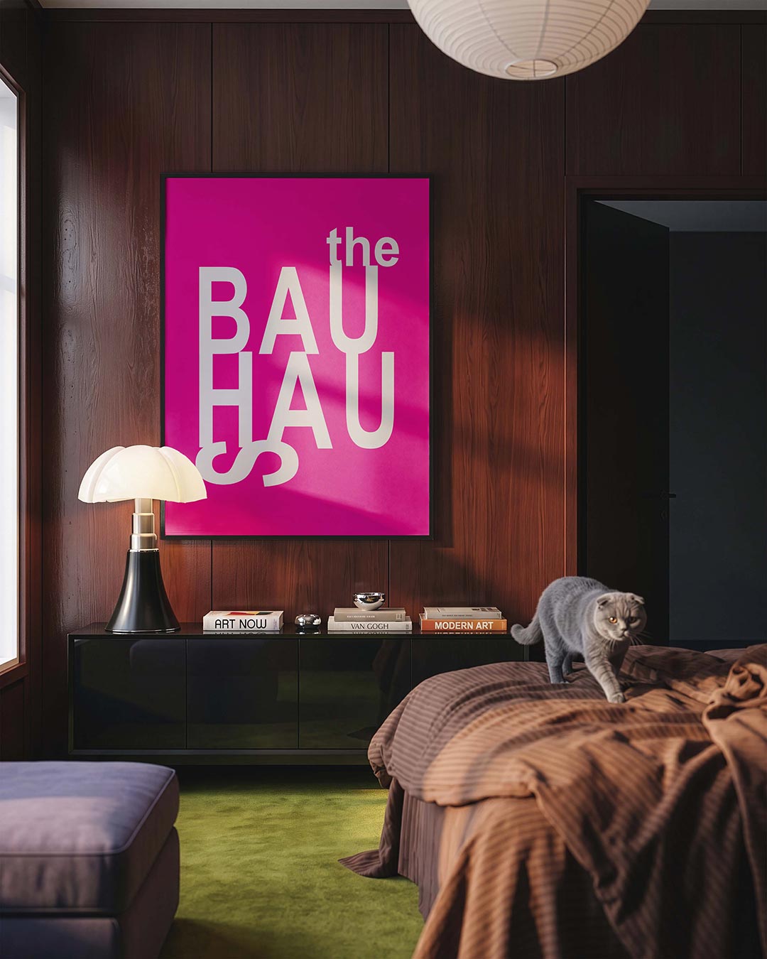 – geometrische Bauhaus poster in staand formaat