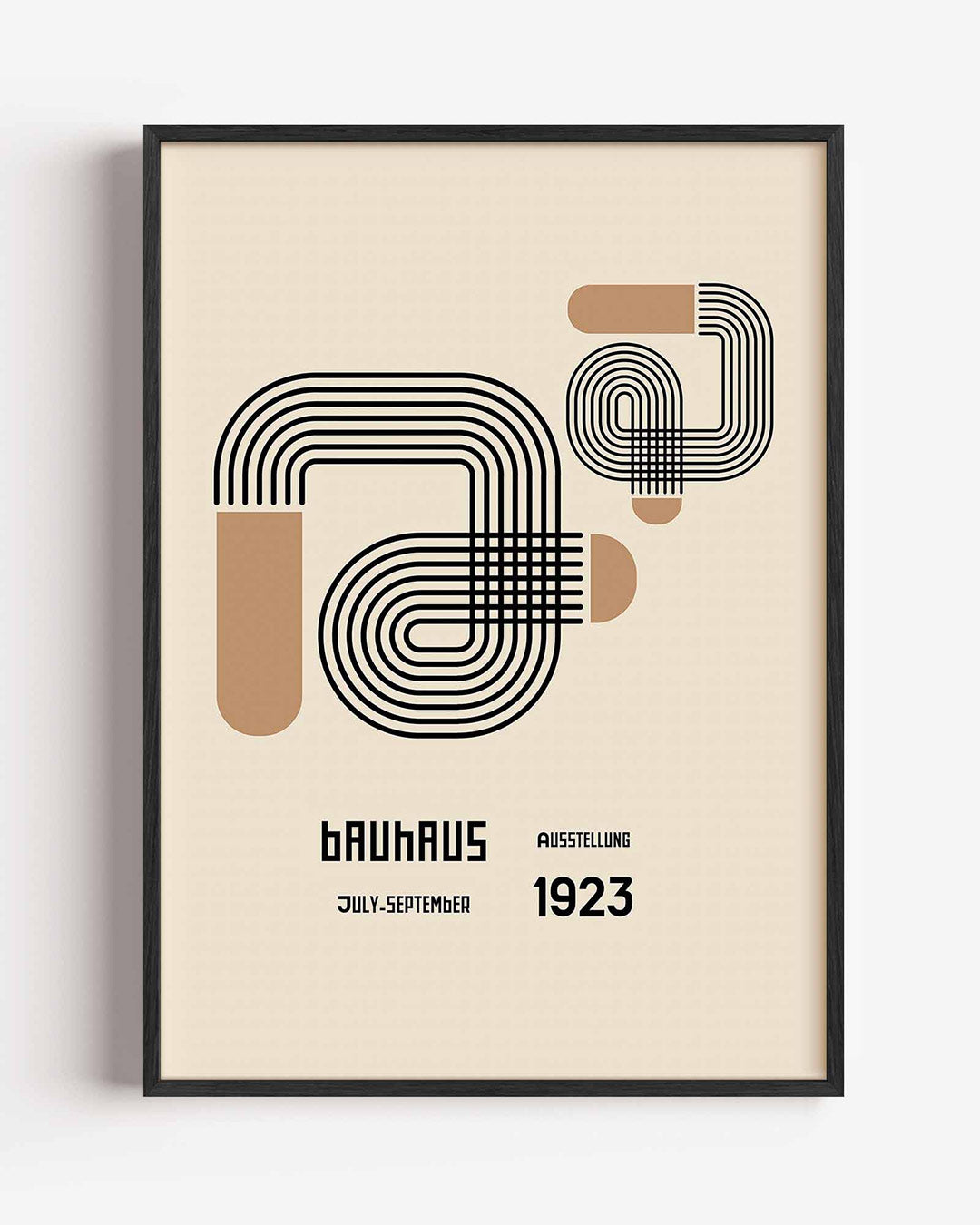 Lijnenspel en vlakverdeling – staande Bauhaus poster als wanddecoratie