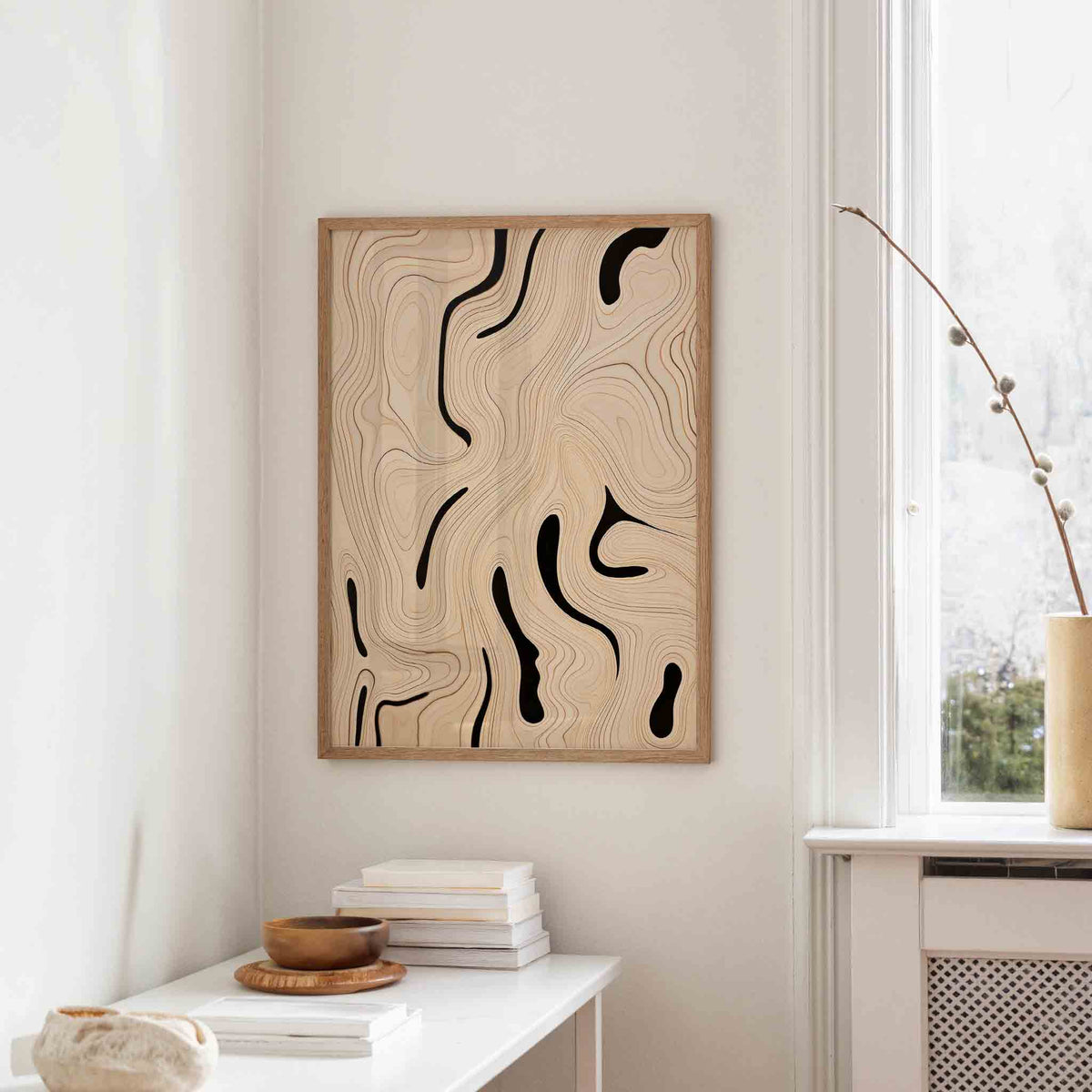 Organische lijnen – staande design wanddecoratie van WallArtistic