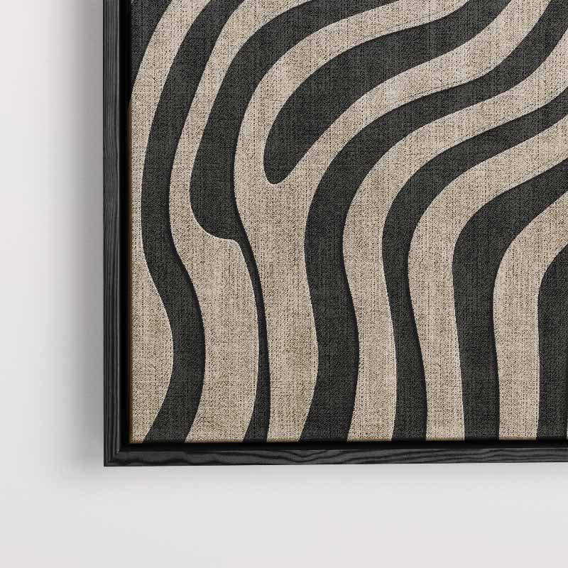 Golvend Ritme Wandkunst – staand kunstwerk voor modern interieur