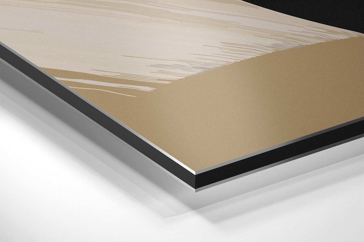 Abstracte Vormen in Beige – canvas kunstwerk als wanddecoratie