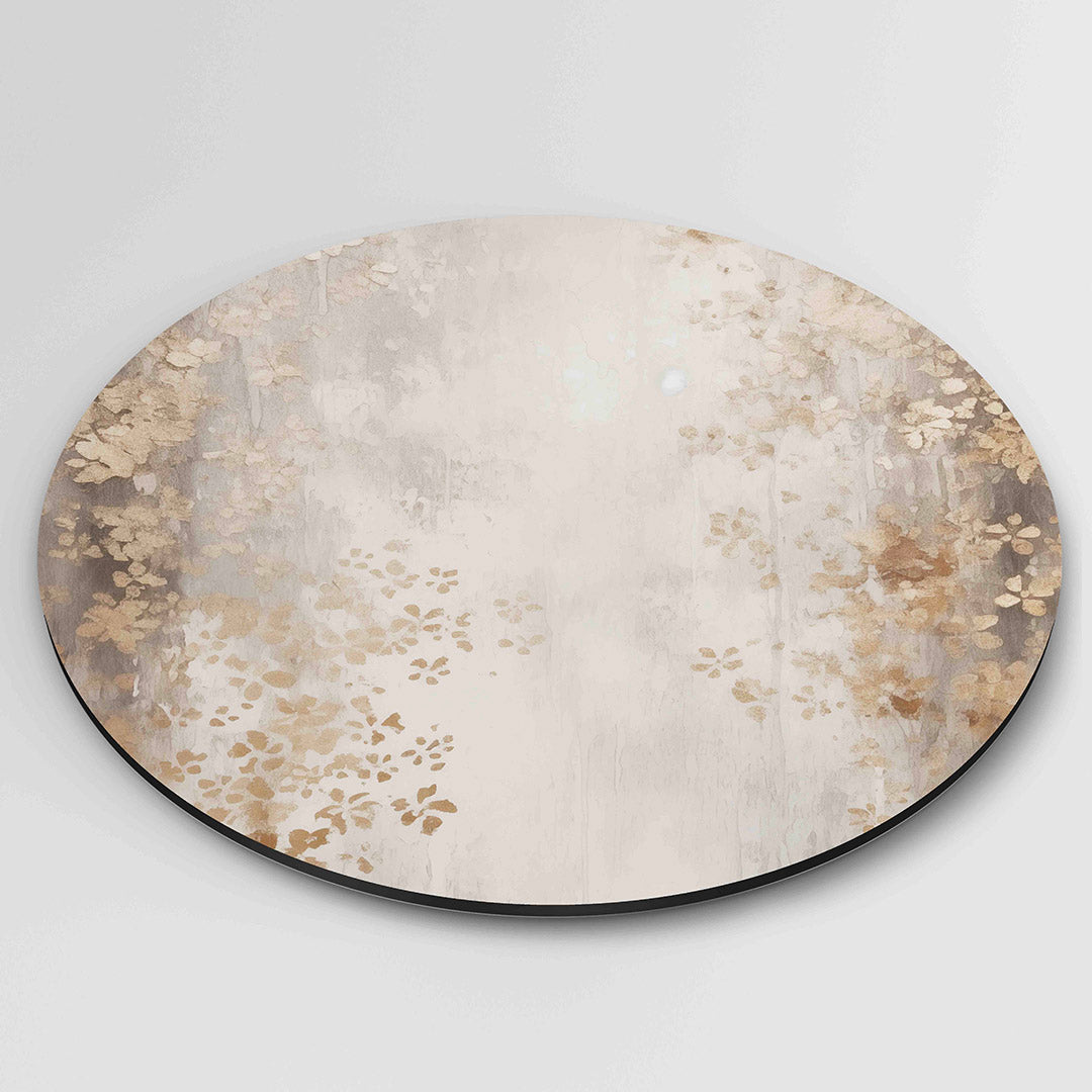 Bloemmotief – ronde wanddecoratie met abstract ontwerp