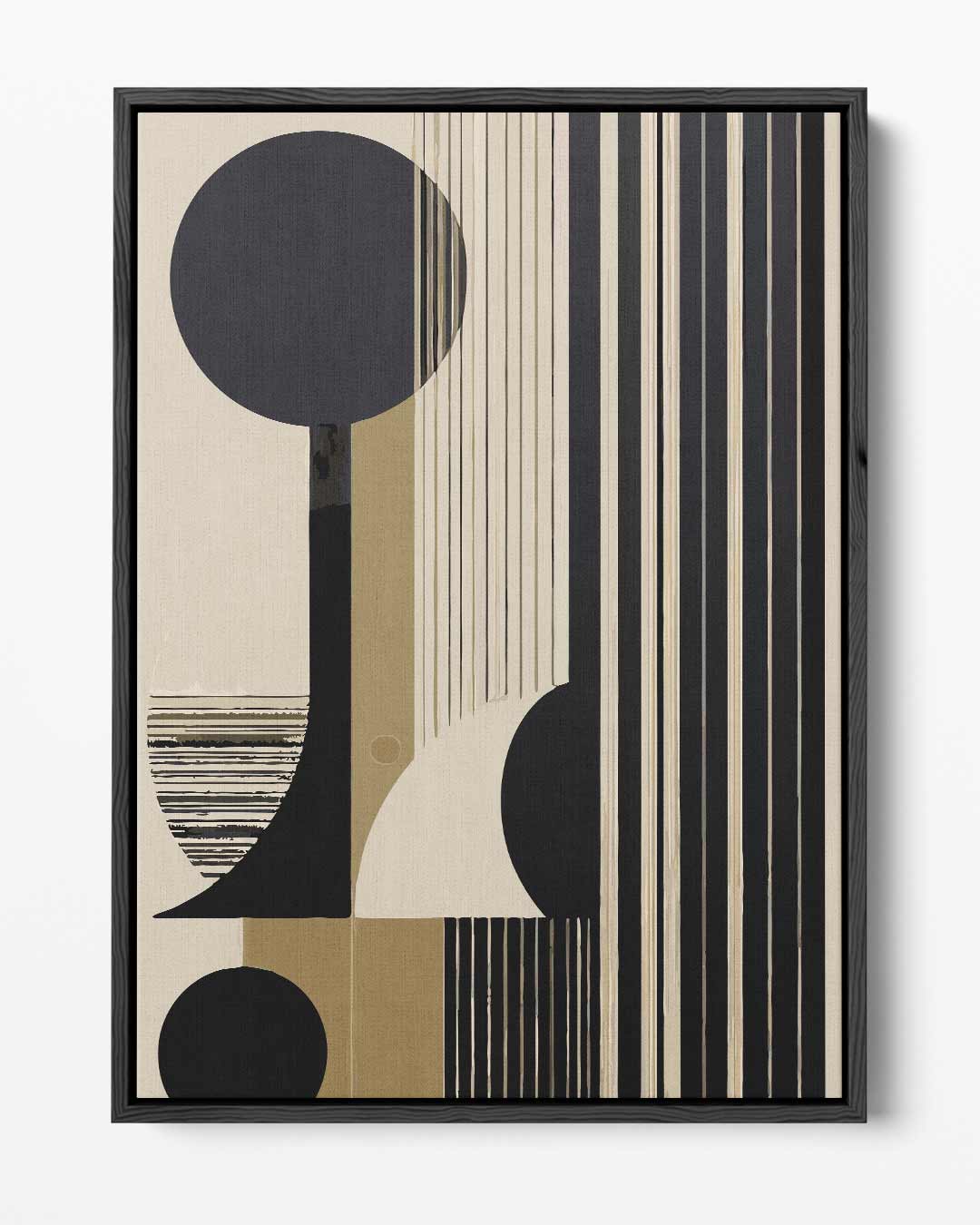 Moderne Geometrische Abstractie – portret kunstwerk als wanddecoratie