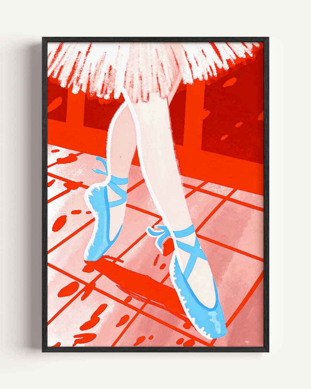 Dansend in Rood – zomer portret poster als wanddecoratie