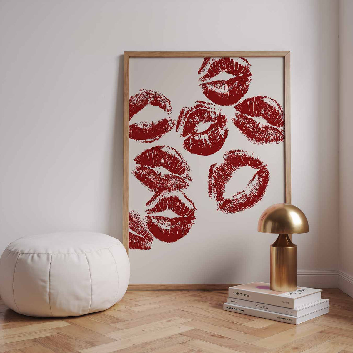 Lippenstiftkusjes – urban poster in staand formaat