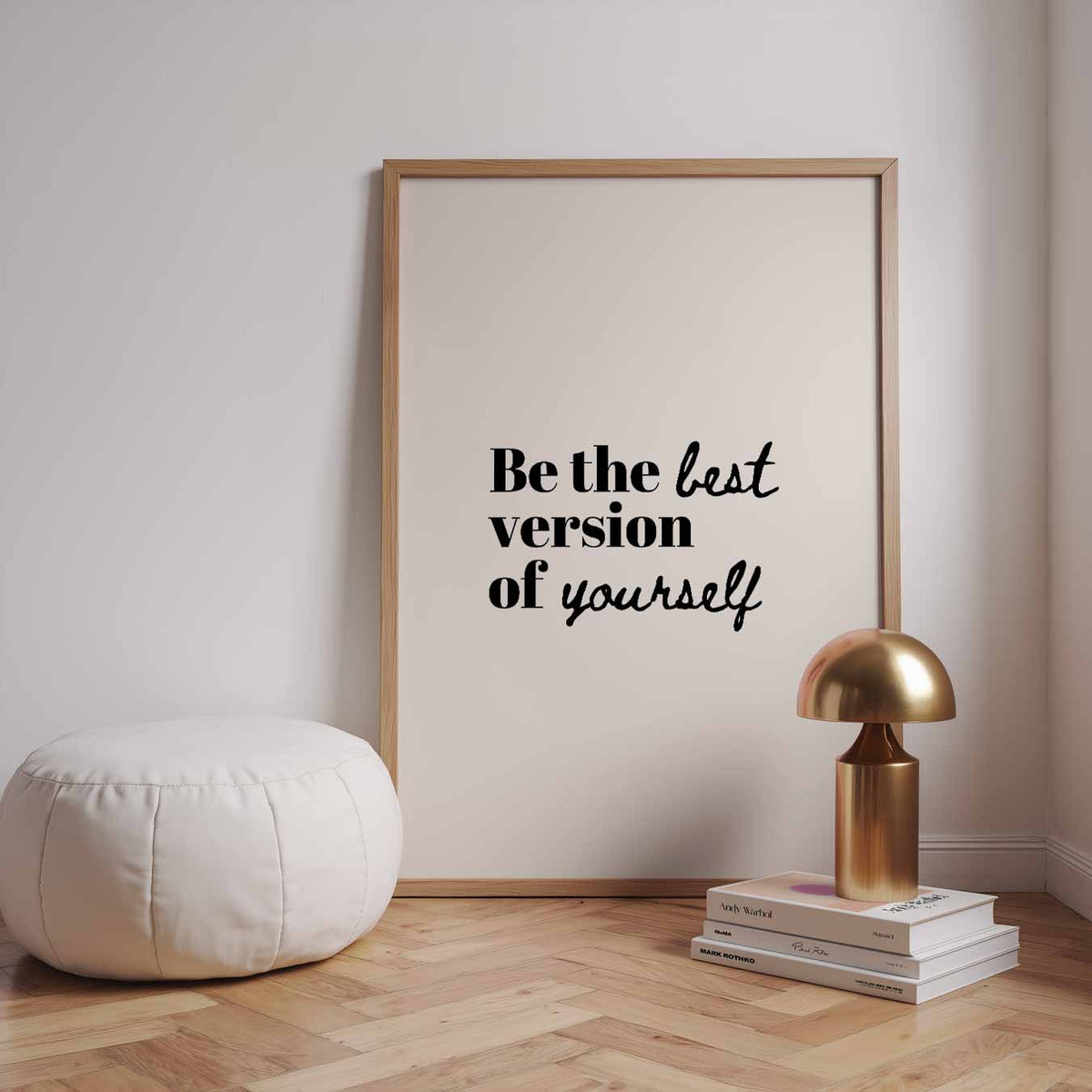Motiverende Quote – staande muurposter met mindful uitstraling