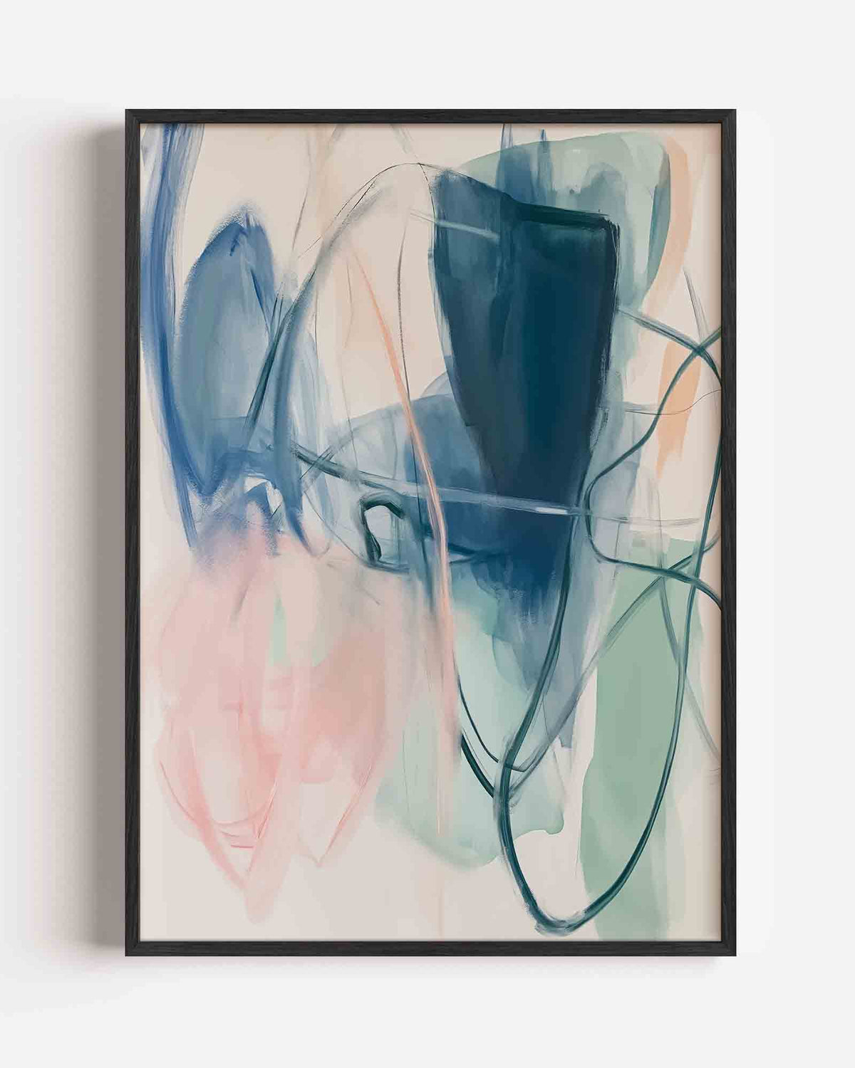 Abstracte vormen – Kunst & Design poster als staande wanddecoratie