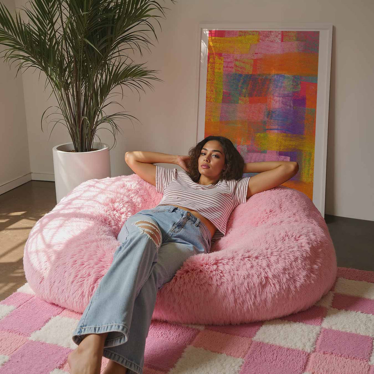 Kleuren Mozaïek – staande muurposter met Popart uitstraling