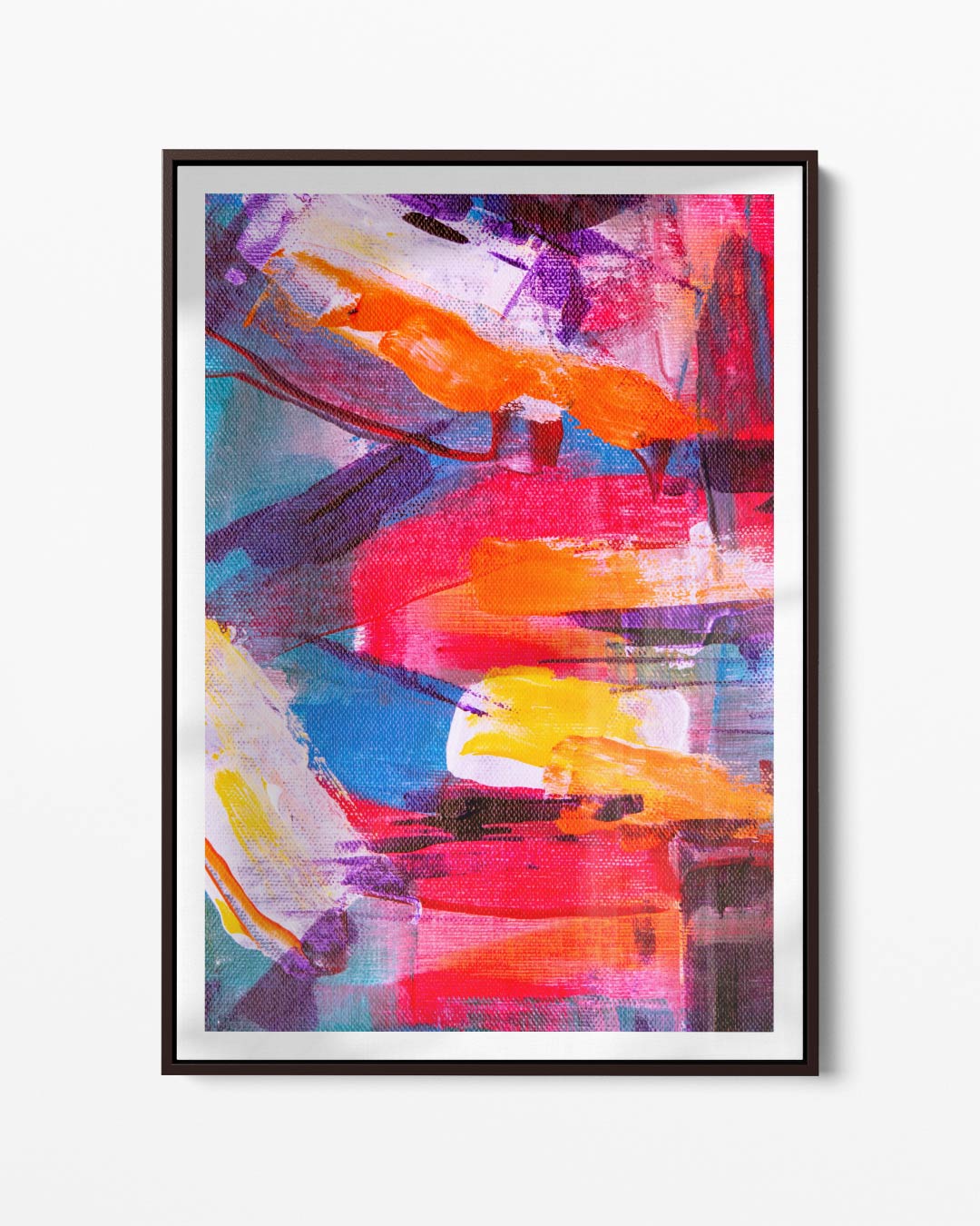 Kleurenexplosie Abstract – portret kunstwerk als wanddecoratie