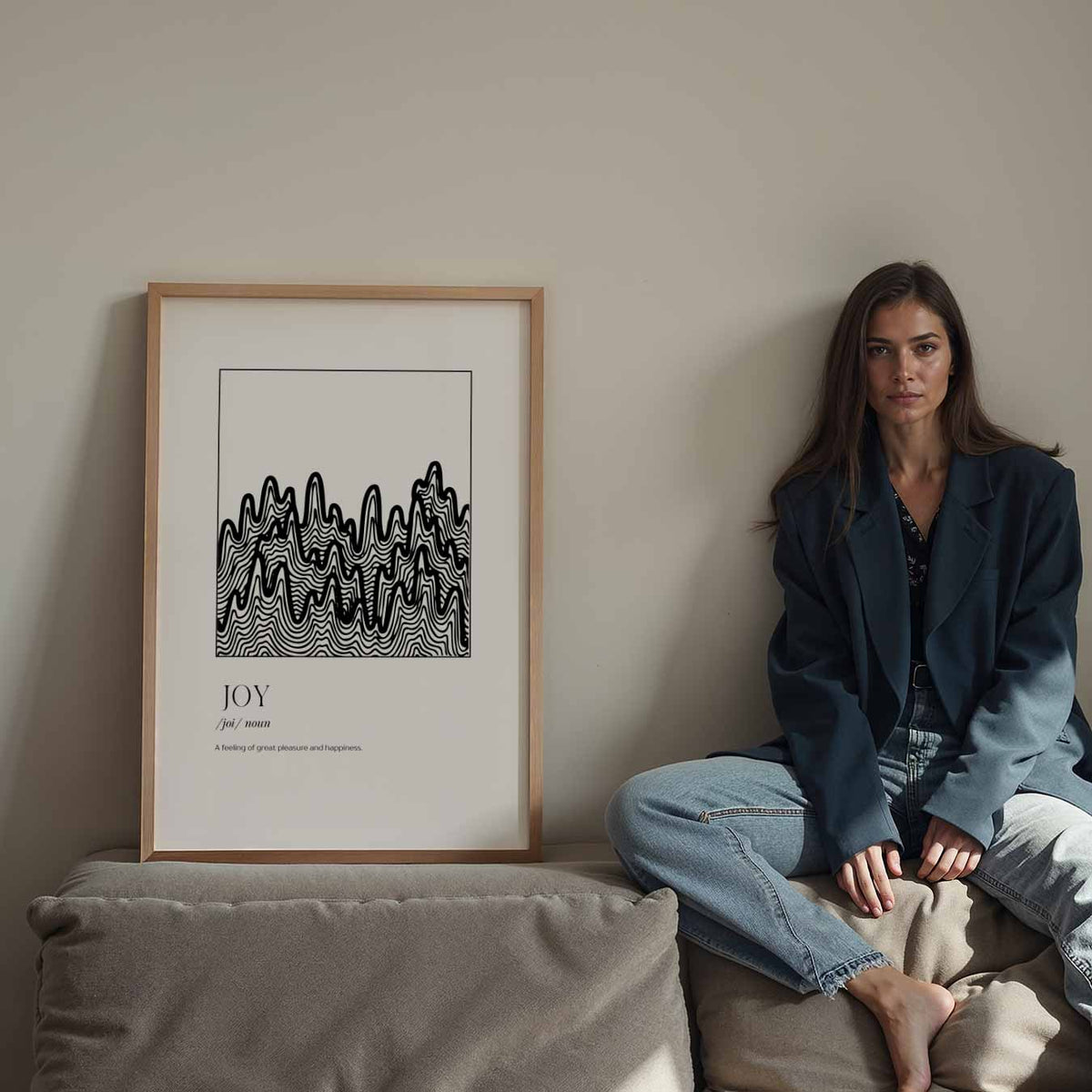 Joyful Lines – Streetart wandkunst als portret poster
