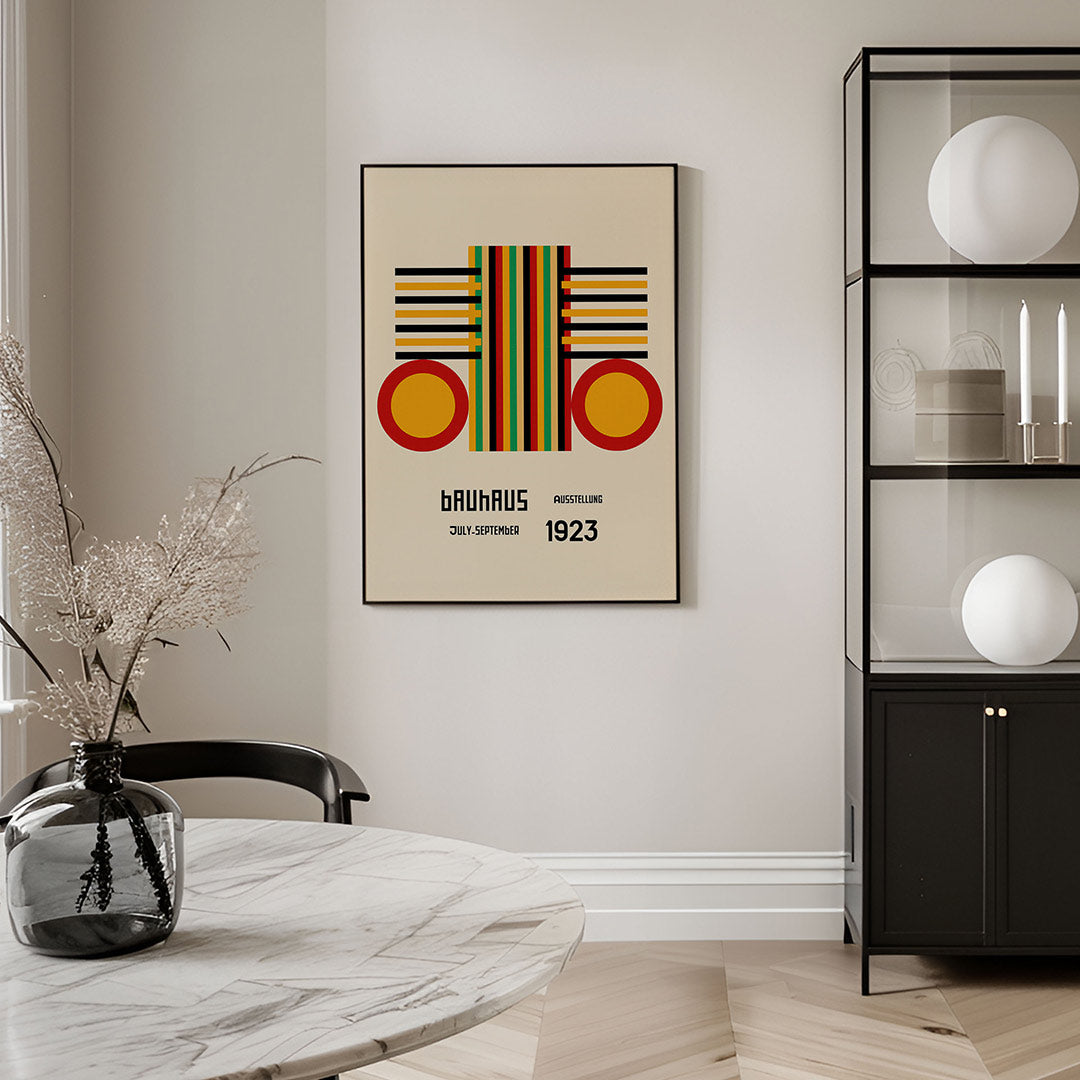 Vorm en kleur – geometrische Bauhaus poster in staand formaat