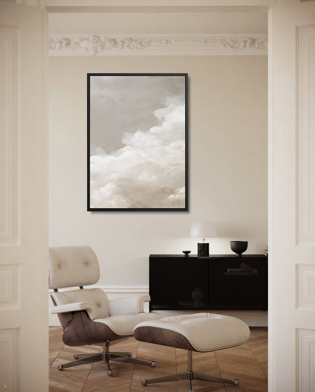 Zachte wolken – staand wanddecoratie kunstwerk