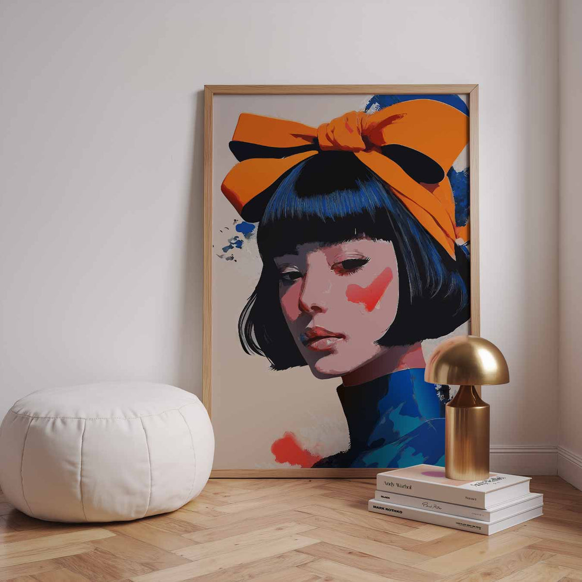 Stijlvolle Retro Portretposter – staande zomer wanddecoratie van WallArtistic