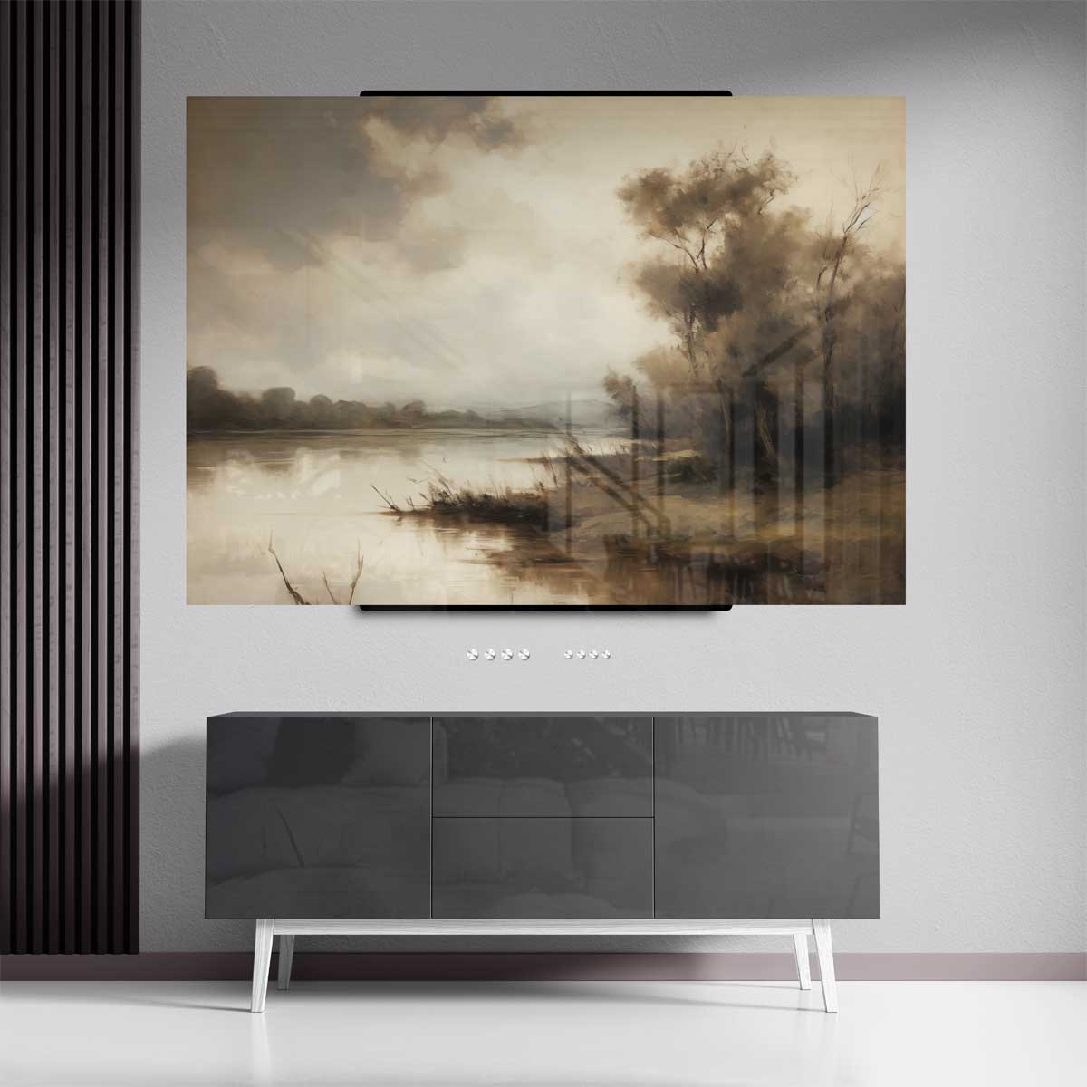 Rustieke Rivieroever – plexiglas kunstwerk als wanddecoratie