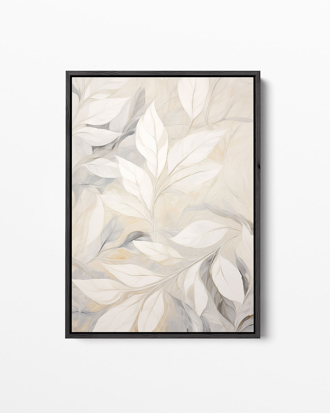 Lichte bladeren compositie – staand wanddecoratie kunstwerk