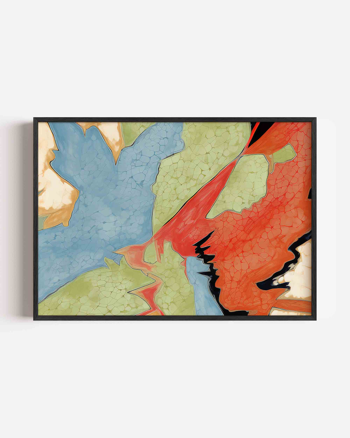 Abstracte vormen – bloemen landscape poster als wanddecoratie