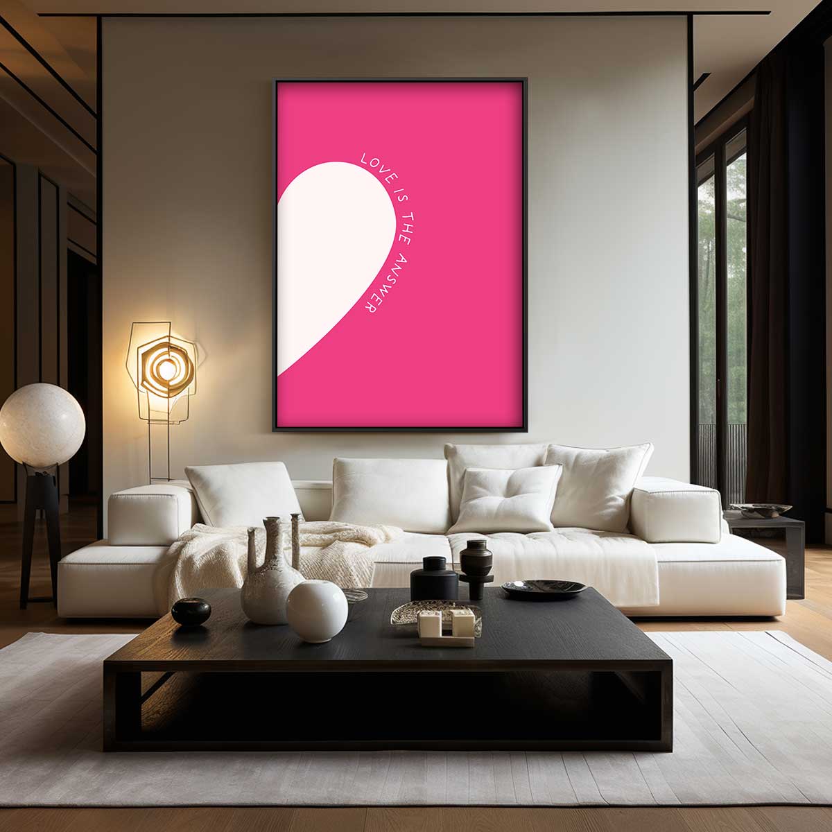 Liefde is het Antwoord Canvas – modern portret kunstwerk van WallArtistic