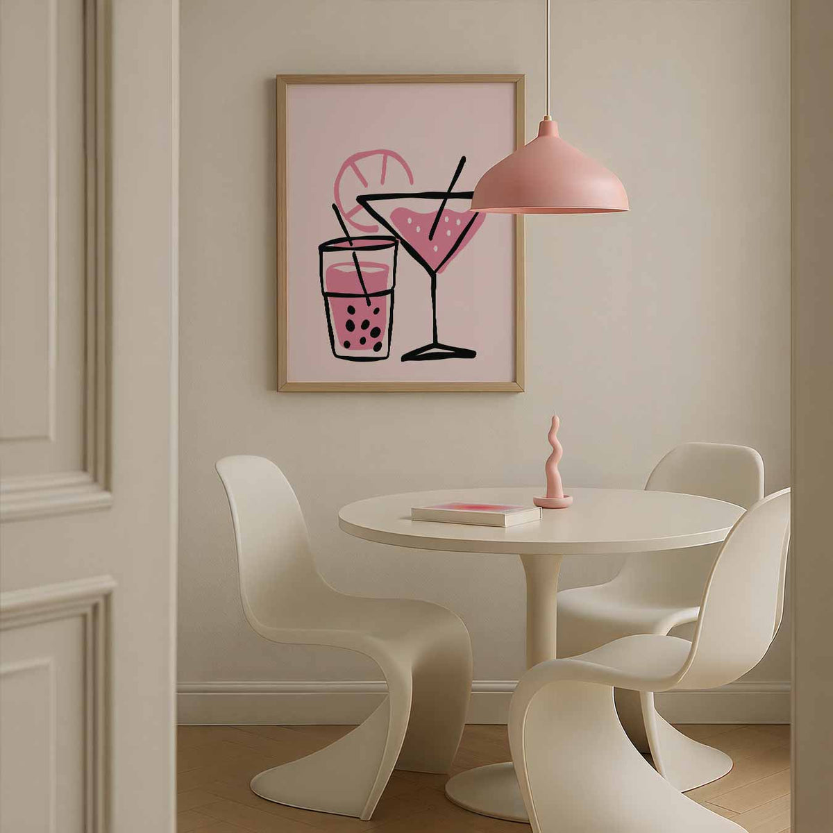 Tropische Cocktail Illustratie – zomerse poster in staand formaat