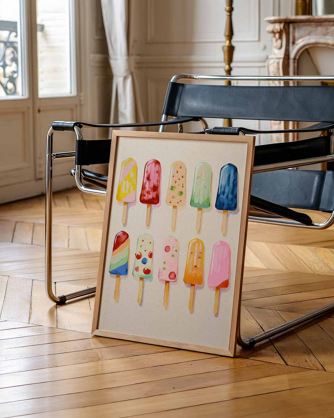 Kleurrijke IJsjes – zomerse wandkunst als portret poster