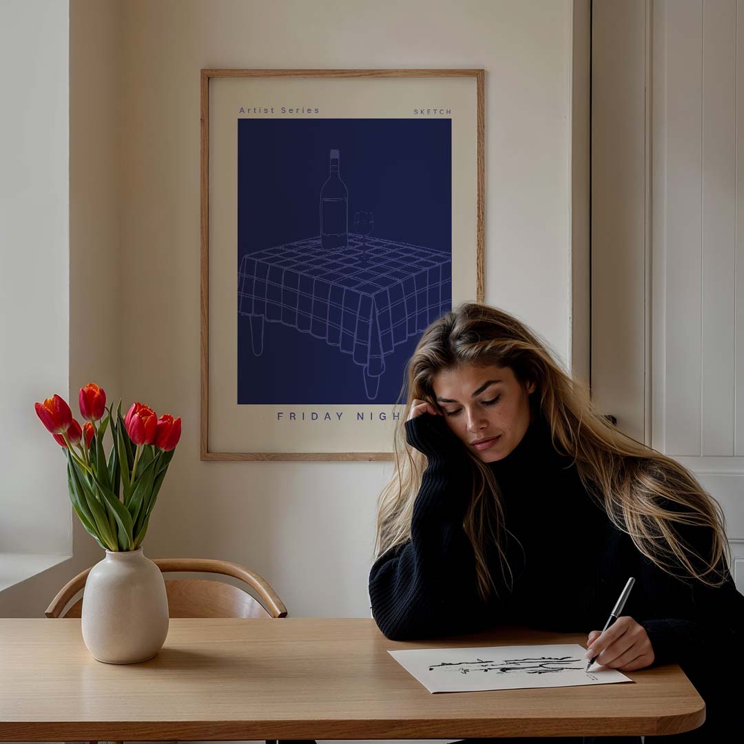 Friday Night Vibes – culinaire wandkunst als portret poster