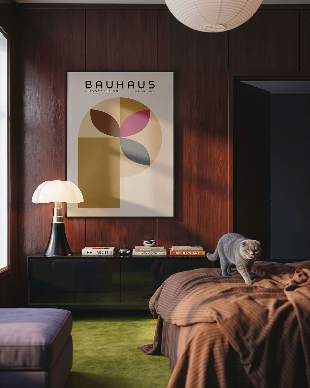 Vorm en balans – geometrische Bauhaus poster in staand formaat
