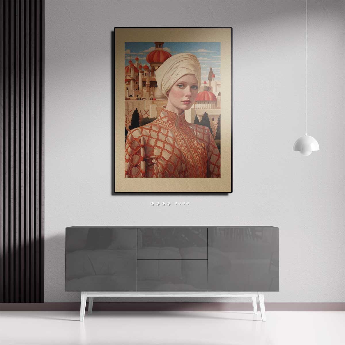 Oosterse Dromen Portret – staand kunstwerk voor modern interieur
