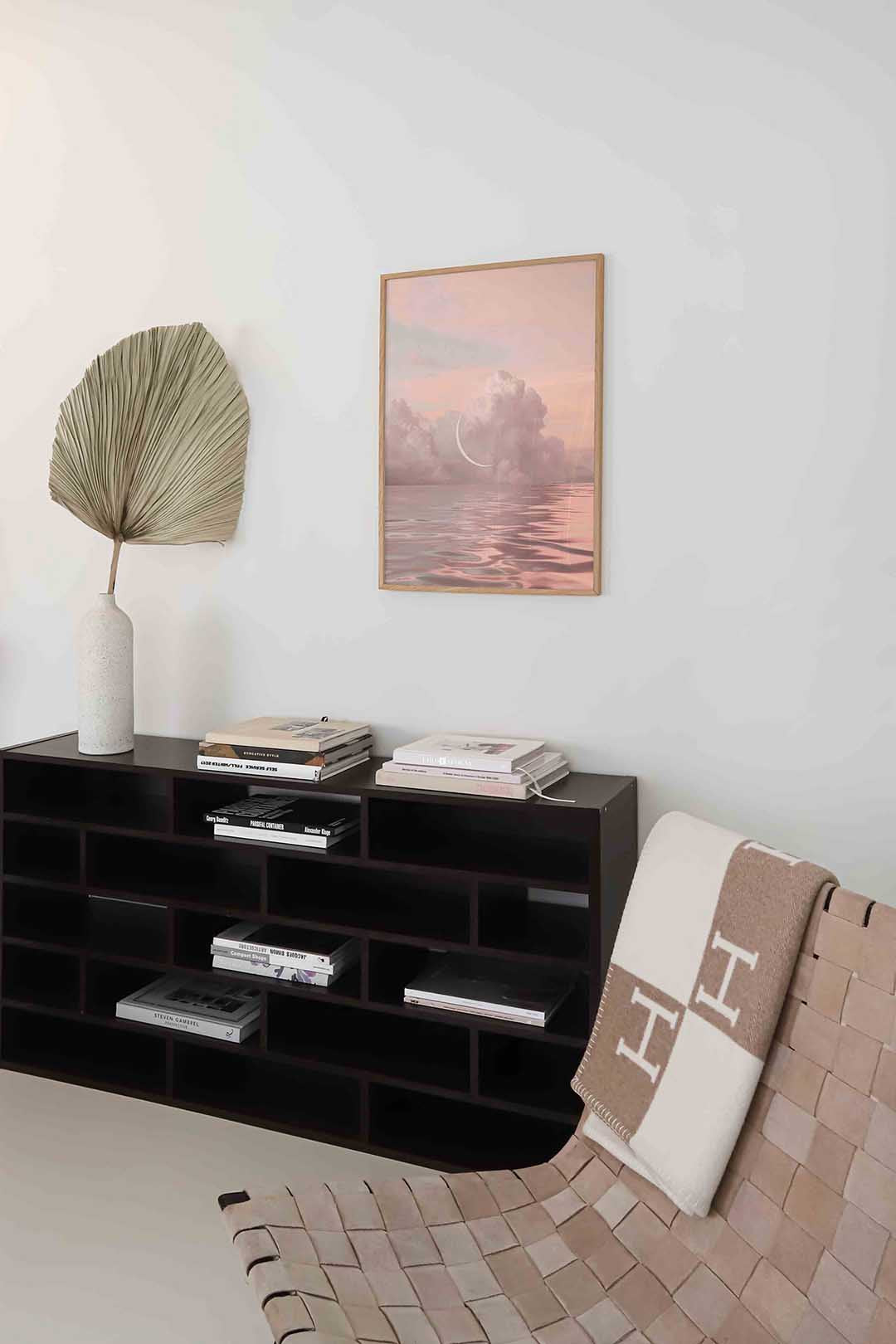 Wolken en maan – staande kleurrijke abstracte wanddecoratie van WallArtistic