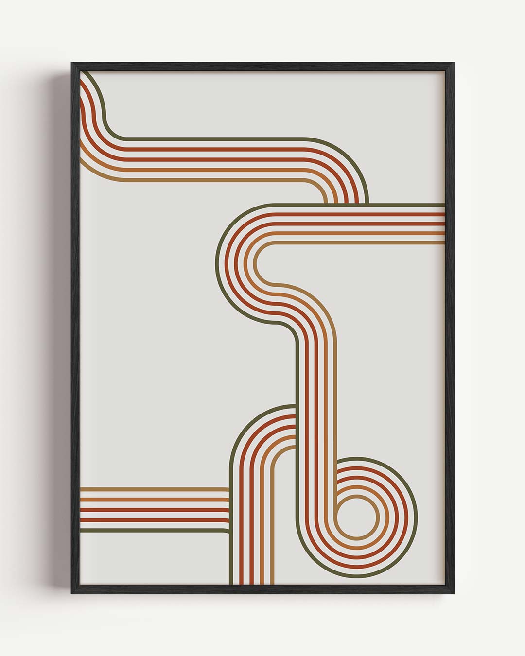 Retro Stripes – dieren portret poster als wanddecoratie