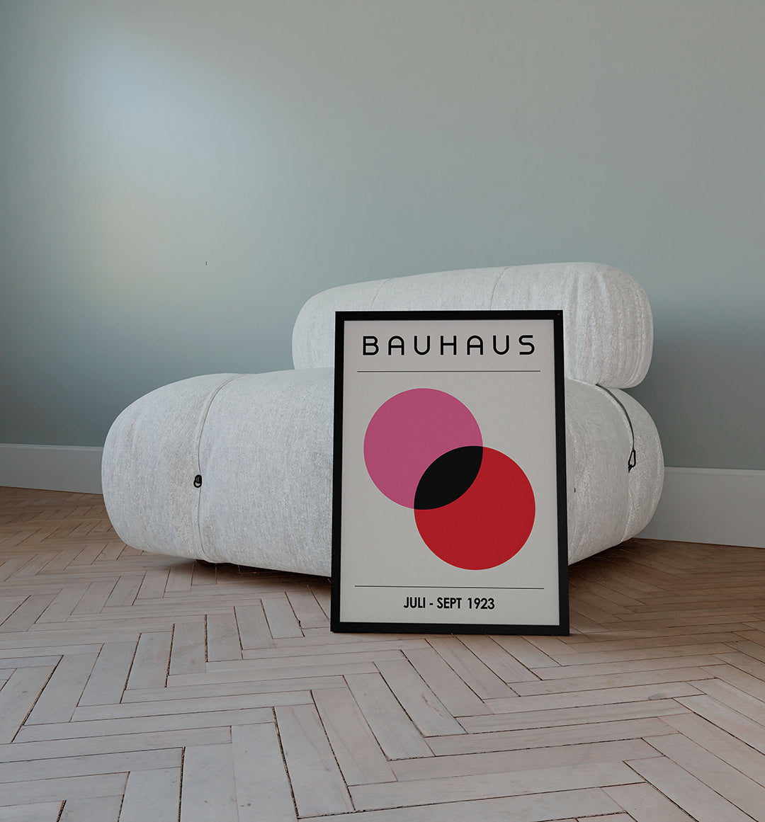 Vormen en vlaken – staande Bauhaus poster voor aan de muur