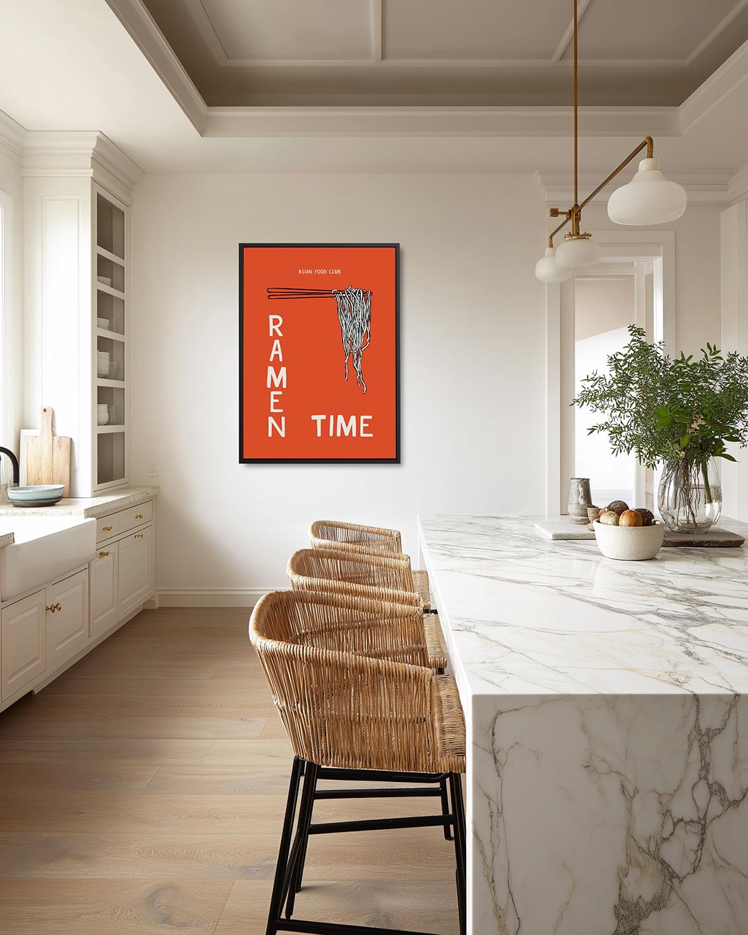 Ramen illustratie – moderne staande wandkunst