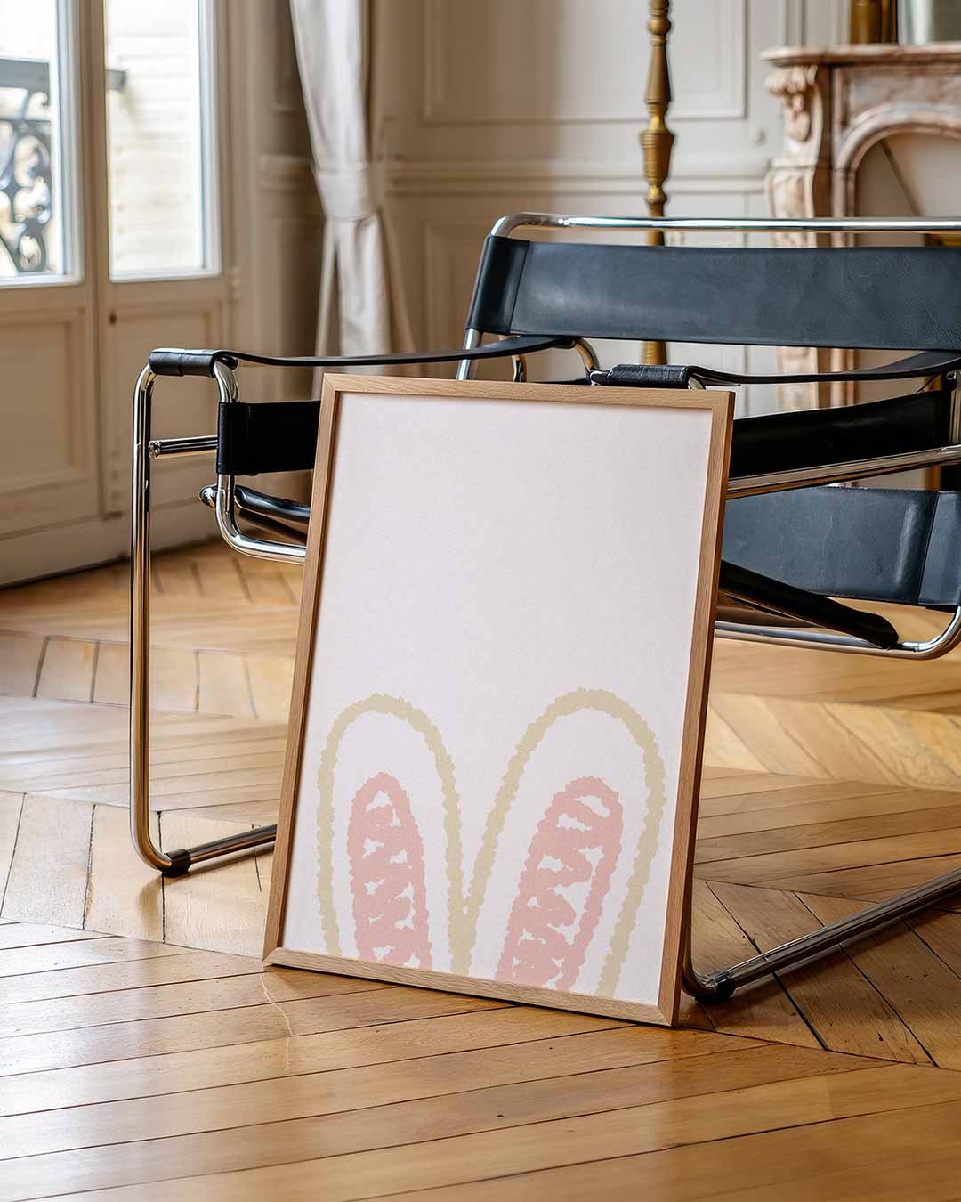 Romantische Bunny Oren – staande muurposter voor Pasen