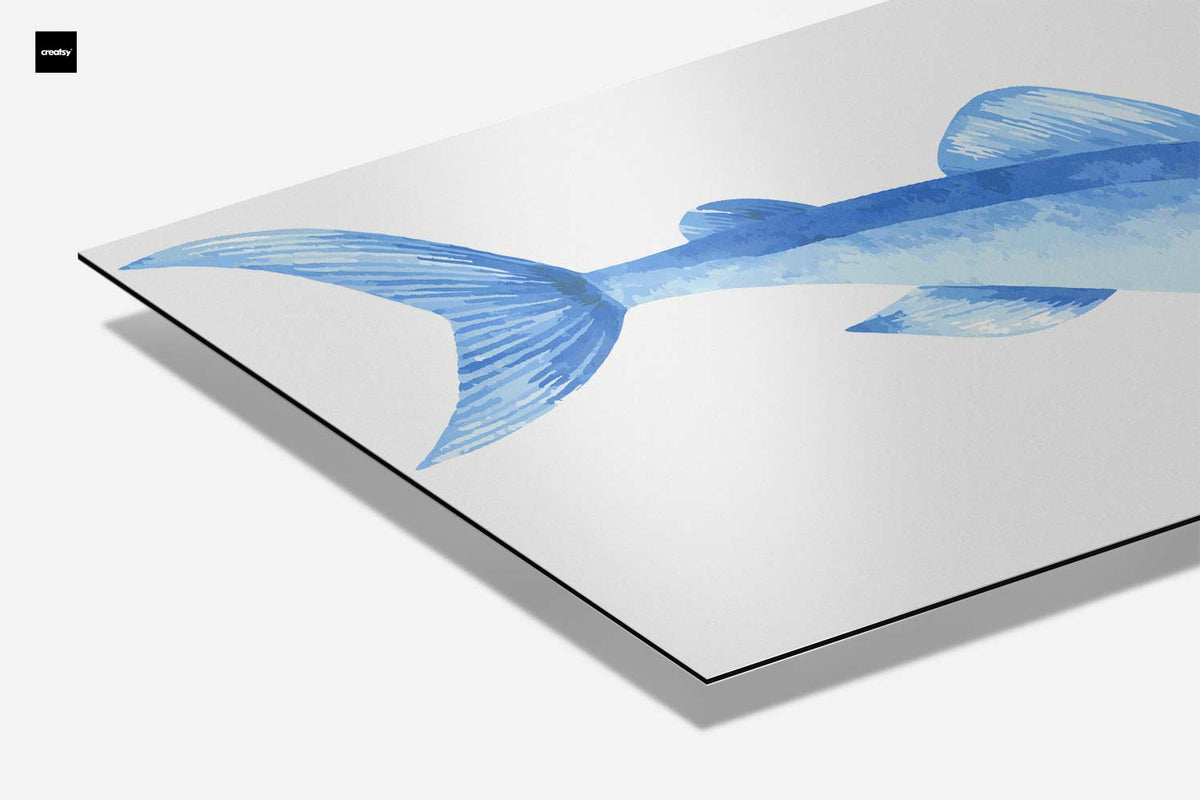 Waterverf Vis Print – canvas kunstwerk als wanddecoratie