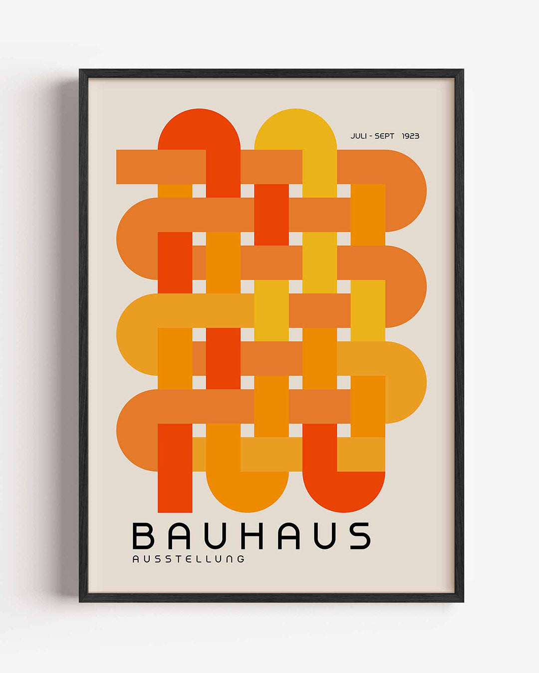 Vorm en kleur – staande Bauhaus poster als wanddecoratie